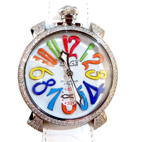 5010.1D.1 - GaGa MILANO ガガミラノ 時計 マニュアーレ マヌアーレ 48mm ホワイトレザー